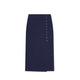 Birrot LAY2 BUTTONED WRAP SKIRT, Mood Indigo