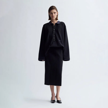 Birrot LAY3 FRONT SLIT H SKIRT, Anthracite