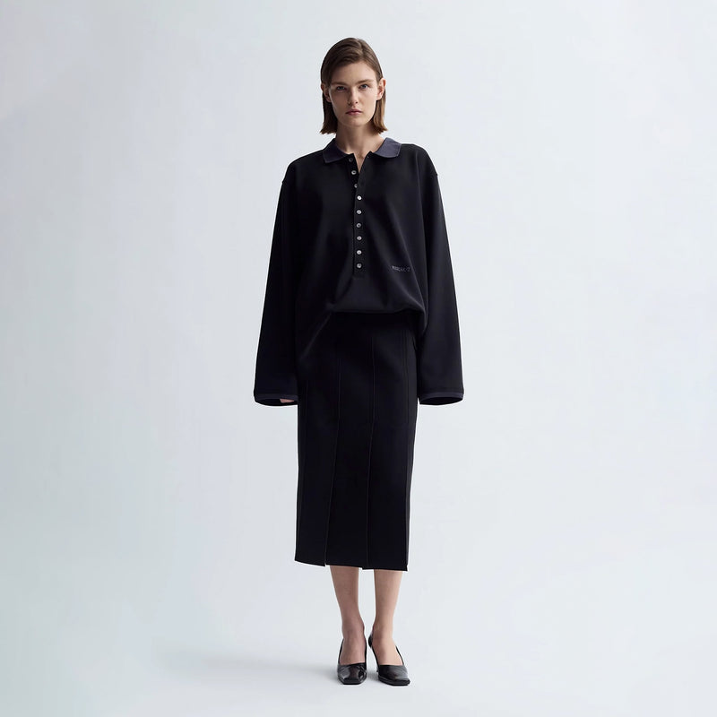 Birrot LAY3 FRONT SLIT H SKIRT, Anthracite