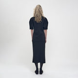 Birrot LAY3 HALF-SLEEVE BLOUSE, Black