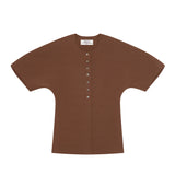 Birrot LAY3 HALF-SLEEVE BLOUSE, Brick