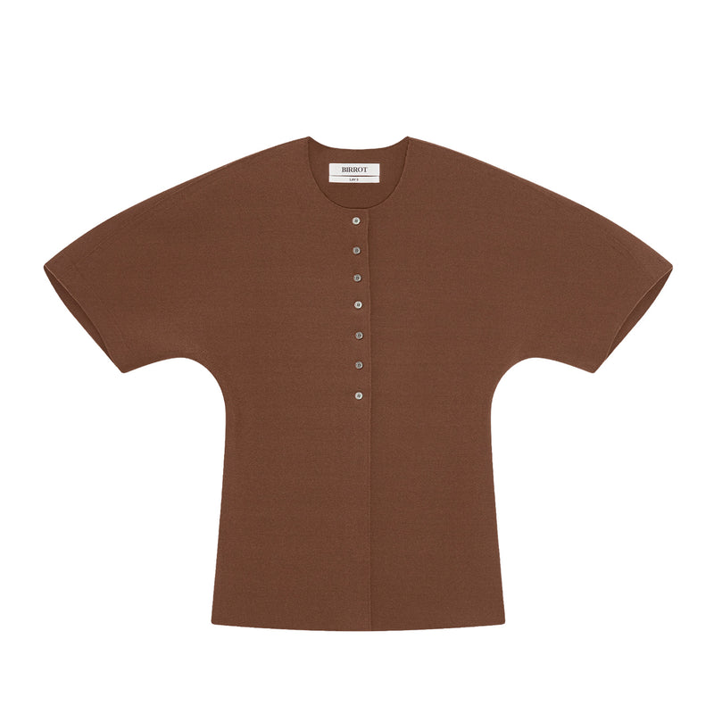 Birrot LAY3 HALF-SLEEVE BLOUSE, Brick