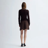 Birrot LAY3 MINI SKIRT, Cocoa Brown