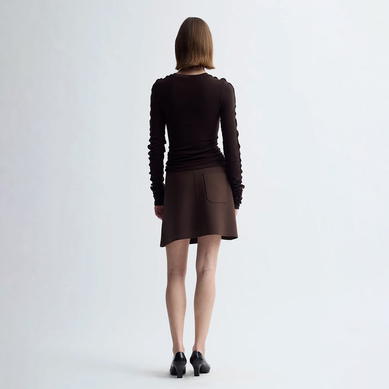 Birrot LAY3 MINI SKIRT, Cocoa Brown