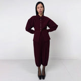 Birrot LAY3 POINT COLLAR CARDIGAN, Maroon