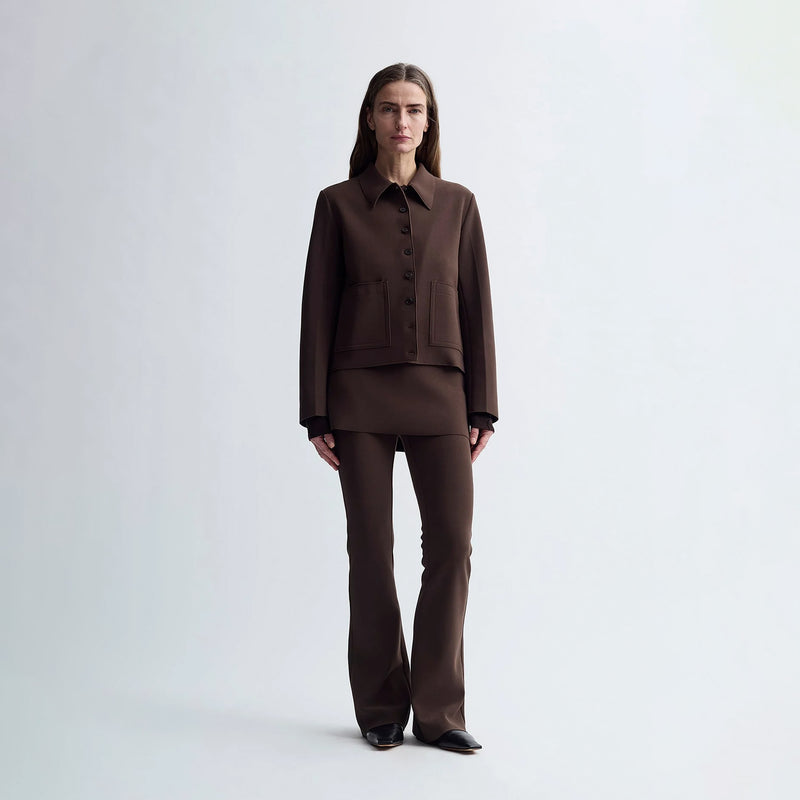 Birrot LAY3 POINT COLLAR JACKET, Cocoa Brown