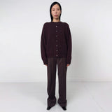 Birrot MERINO KNIT CARDIGAN, Dark Maroon