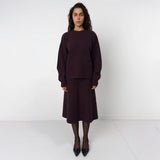 Birrot MERINO KNIT JUMPER, Dark Maroon