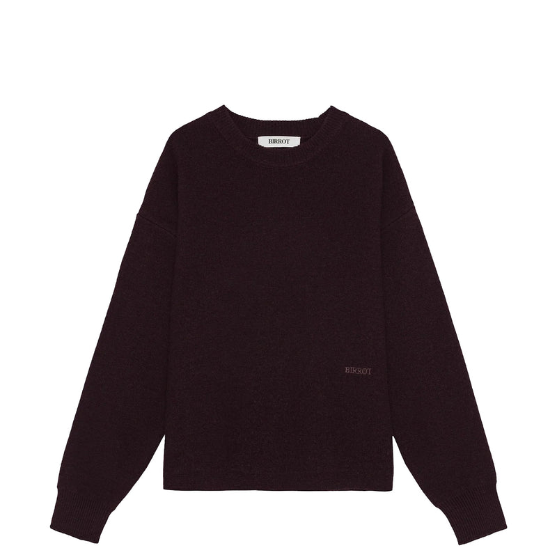 Birrot MERINO KNIT JUMPER, Dark Maroon