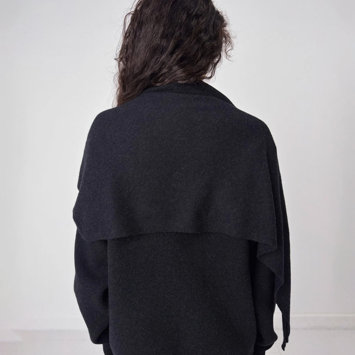 Birrot MERINO KNIT SCARF, Charcoal