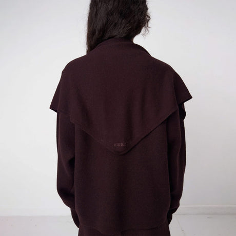 Birrot MERINO KNIT SCARF, Dark Maroon