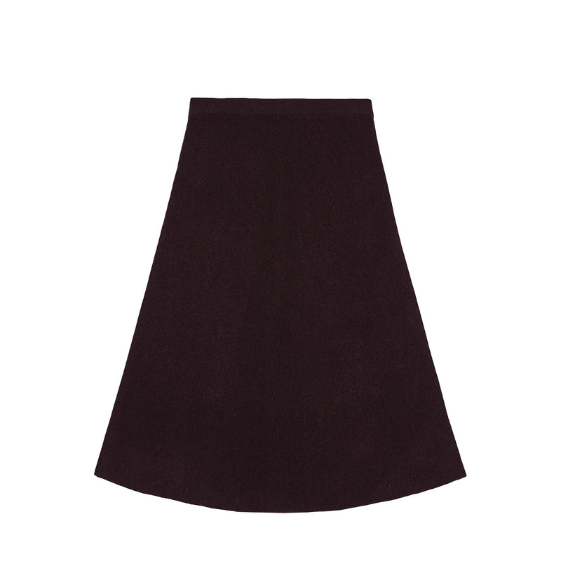 Birrot MERINO KNIT SKIRT, Dark Maroon