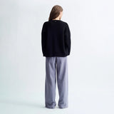 Birrot MERINO ROUND CARDIGAN, Black
