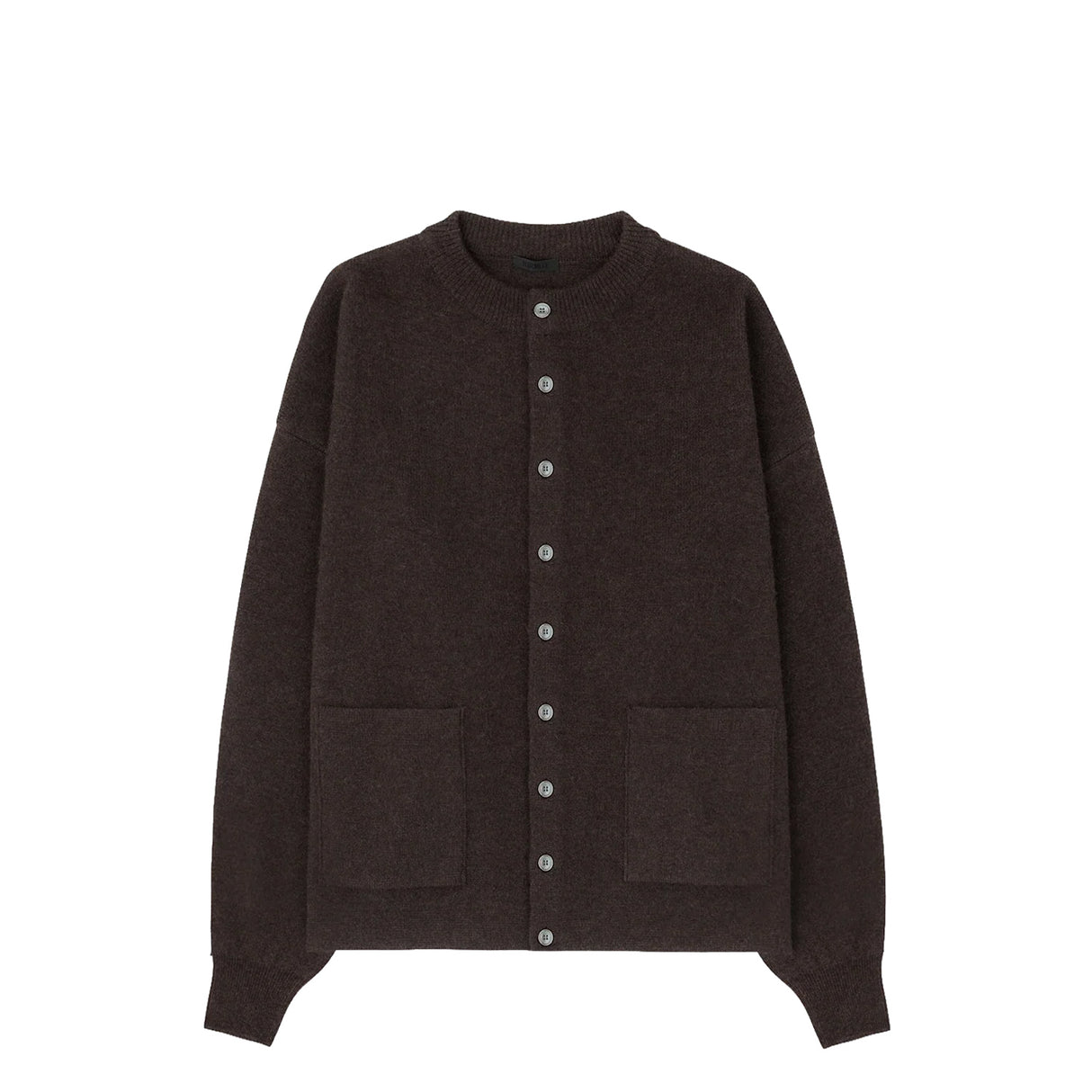 Birrot MERINO ROUND CARDIGAN, Brown
