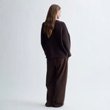 Birrot MERINO ROUND CARDIGAN, Brown