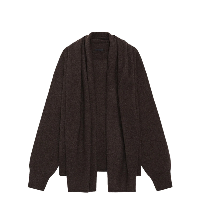 Birrot MERINO SCARF JUMPER, Brown