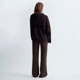 Birrot MERINO SCARF JUMPER, Brown