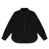 Birrot SOONJI POINT COLLAR SHIRT, Black