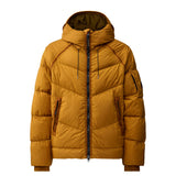 C.P. COMPANY DOWN SHIELD LENS HOODED PUFFER, Buck Thorn Brown