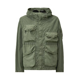 C.P. Company FLATT NYLON GOGGEL JACKET, Laurel Wreath Green