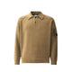 C.P. Company CHENILLE COTTON POLO SWEATER, Ermine