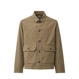 C.P. Company COTTON MICRO WEAVE BUTTON OVERSHIRT, Ermine