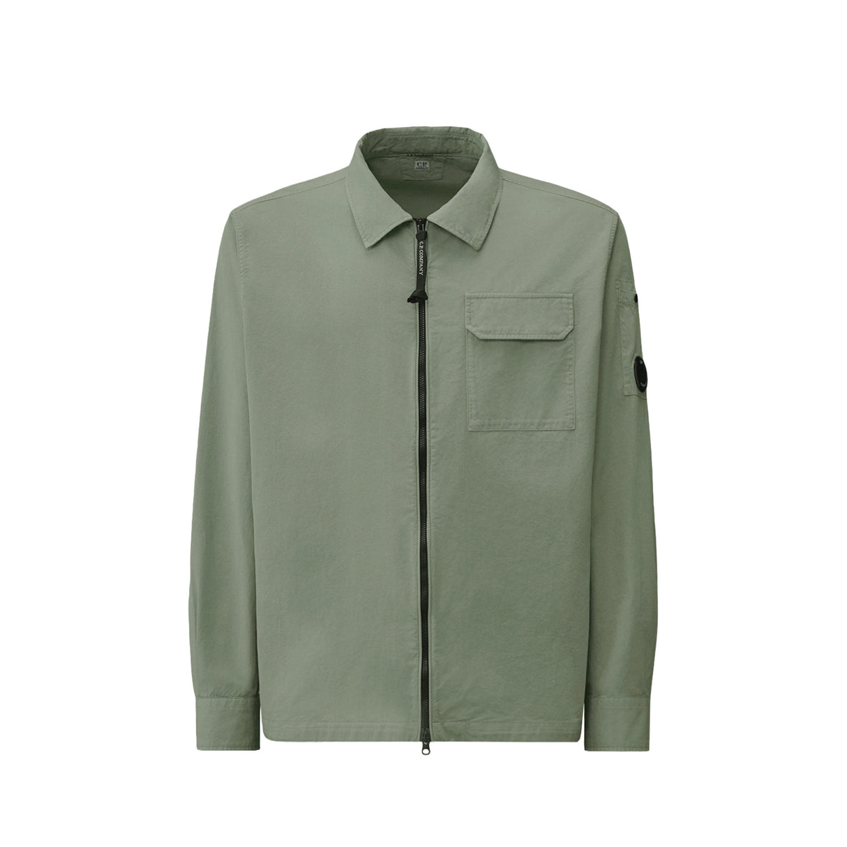 C.P. Company GABARDINE ZIPPED LENS OVERSHIRT, Laurel Wreath Green