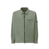 C.P. Company GABARDINE ZIPPED LENS OVERSHIRT, Laurel Wreath Green