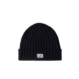 C.P. Company MERINO WOOL KNIT CAP, Total Eclipse