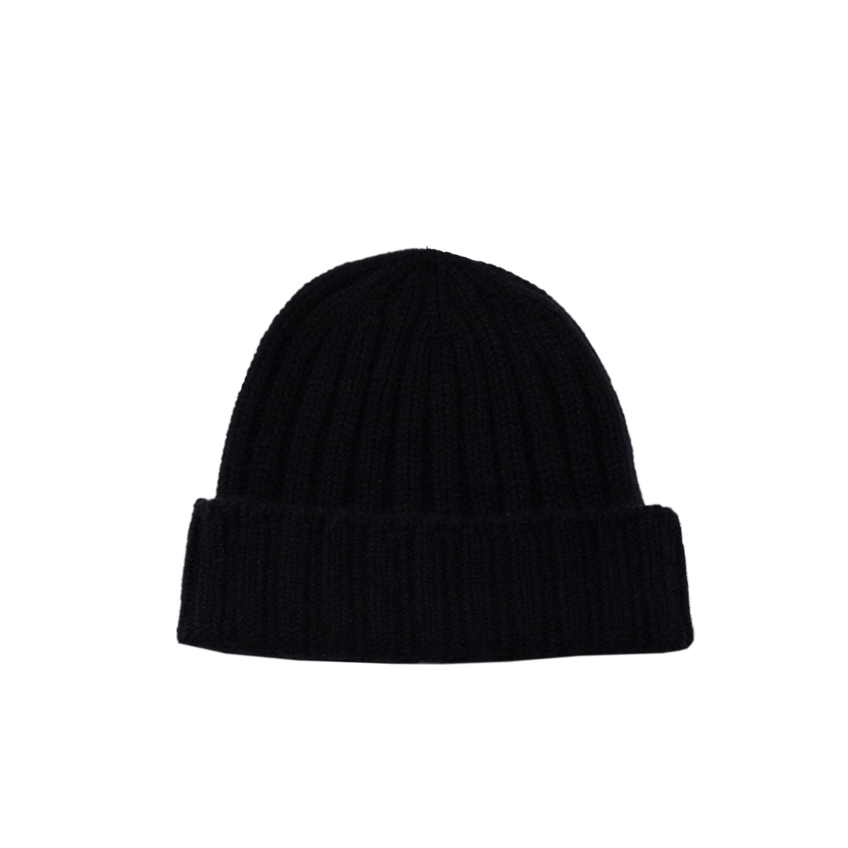 câbleami CASHMERE RIB WATCH HAT, Black