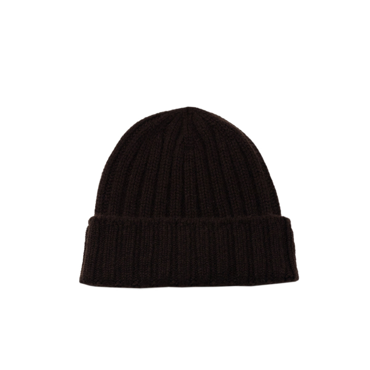 câbleami CASHMERE RIB WATCH HAT, Brown