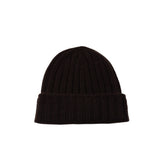 câbleami CASHMERE RIB WATCH HAT, Brown