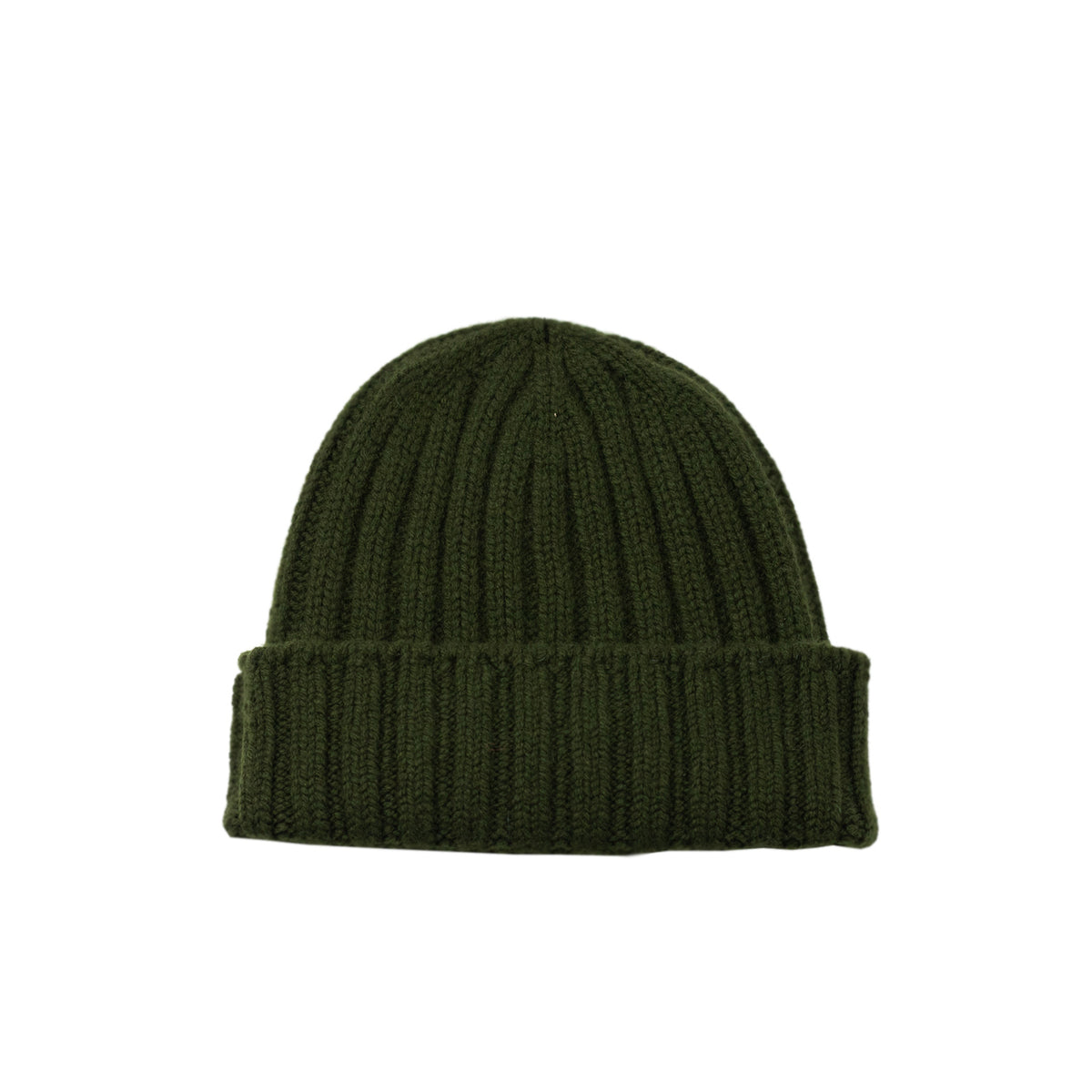 câbleami CASHMERE RIB WATCH HAT, Olive