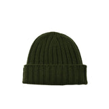 câbleami CASHMERE RIB WATCH HAT, Olive