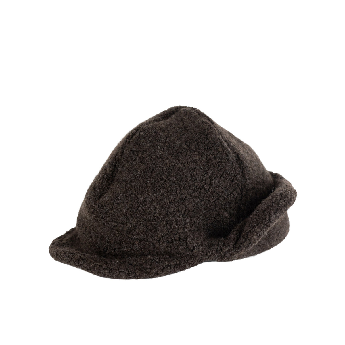 câbleami RECYCLE WOOL FLIGHT CAP, Brown