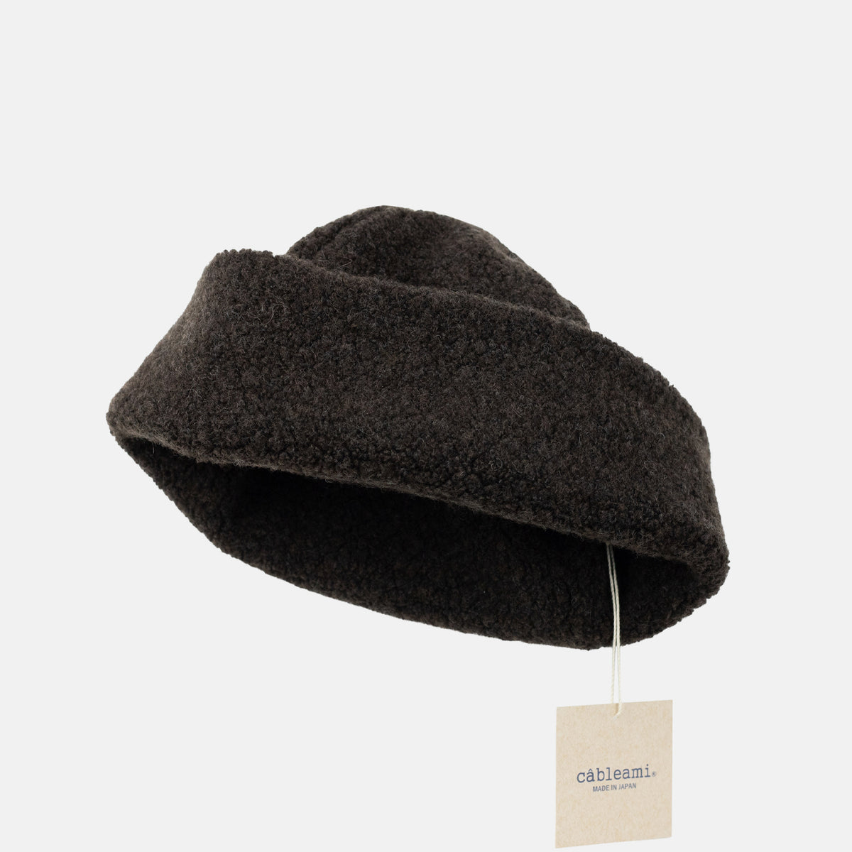 câbleami RECYCLE WOOL WATCH CAP, Brown