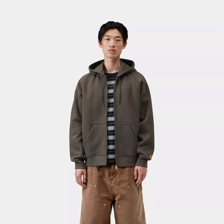 Carhartt WIP HOODED CHASE JACKET, Shungite/Gold