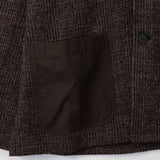 CDG HOMME GLEN CHECK JACKET BROWN