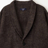 CDG HOMME GLEN CHECK JACKET BROWN