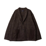 CDG HOMME GLEN CHECK JACKET BROWN