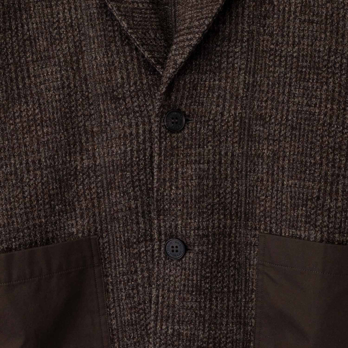 CDG HOMME GLEN CHECK JACKET BROWN