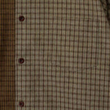 CDG HOMME COTTON FLANNEL CHECK SHIRT KHAKI/BROWN