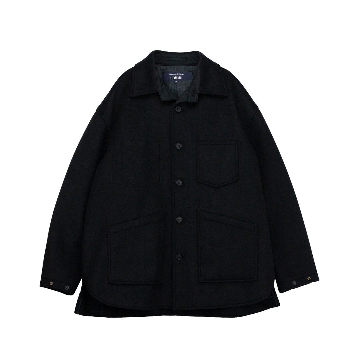 CDG Homme BONDED WOOL JACKET, Black