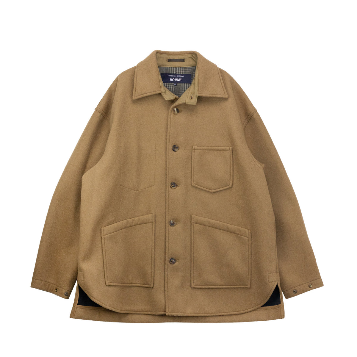 CDG Homme BONDED WOOL JACKET, Camel Brown