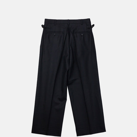 CDG Homme PLEATED WOOL TROUSERS, Black