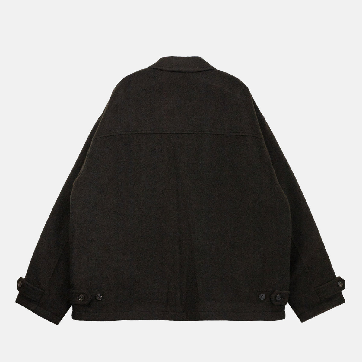 CDG Homme QUILTED ZIP WOOL JACKET, Brown