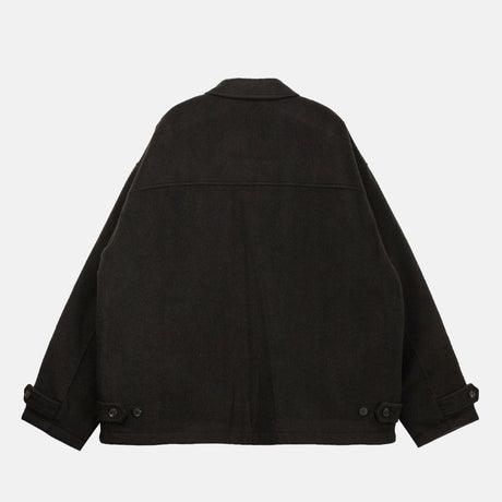 CDG Homme QUILTED ZIP WOOL JACKET, Brown