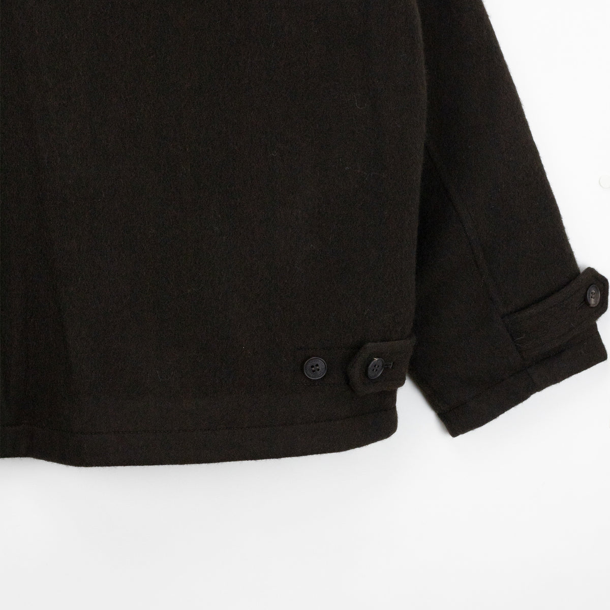 CDG Homme QUILTED ZIP WOOL JACKET, Brown