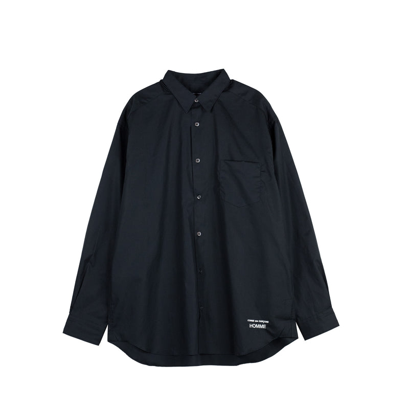 CDG Homme COTTON BROAD LS SHIRT, Black