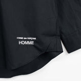 CDG Homme COTTON BROAD LS SHIRT, Black